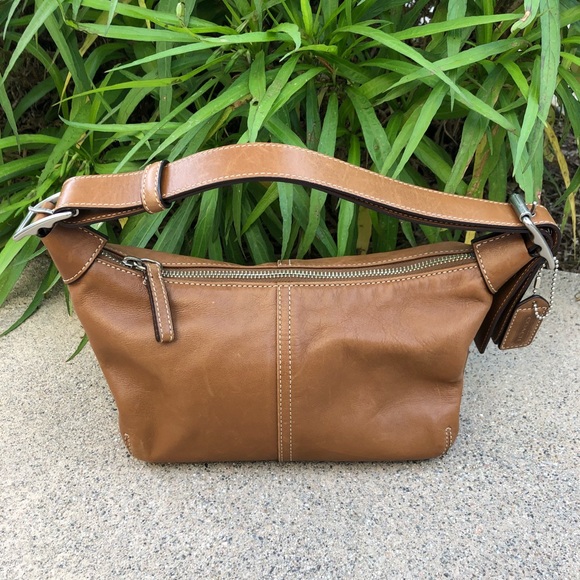 Coach Handbags - Coach Mini Leather Buckle Shoulder Bag Brown